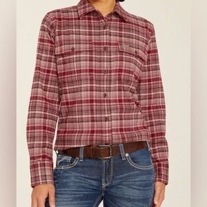 Ariat women’s rebar flannel Durastretch, long sleeve work shirt size small